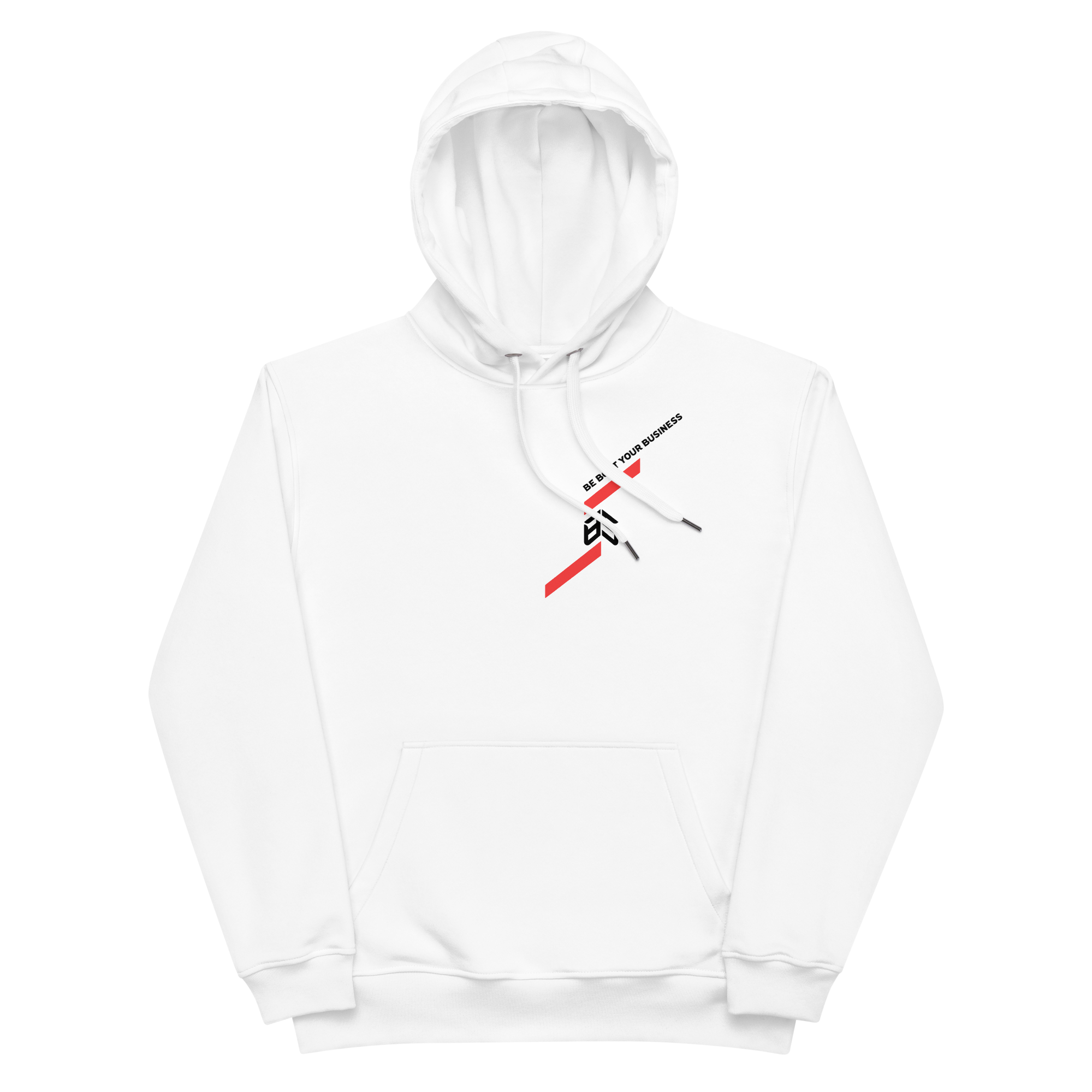 Be Bout Your Business Slanted Hoodie - White